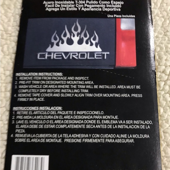 Bully Stick-on Tribal Flame Trim Stainless Steel Decal Mirror Polished T-304 Fla - Picture 9 of 16